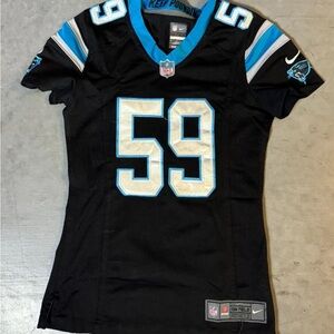 Luke Kuechly #59 Carolina Panthers Black Nike On Field Womans Small Jersey